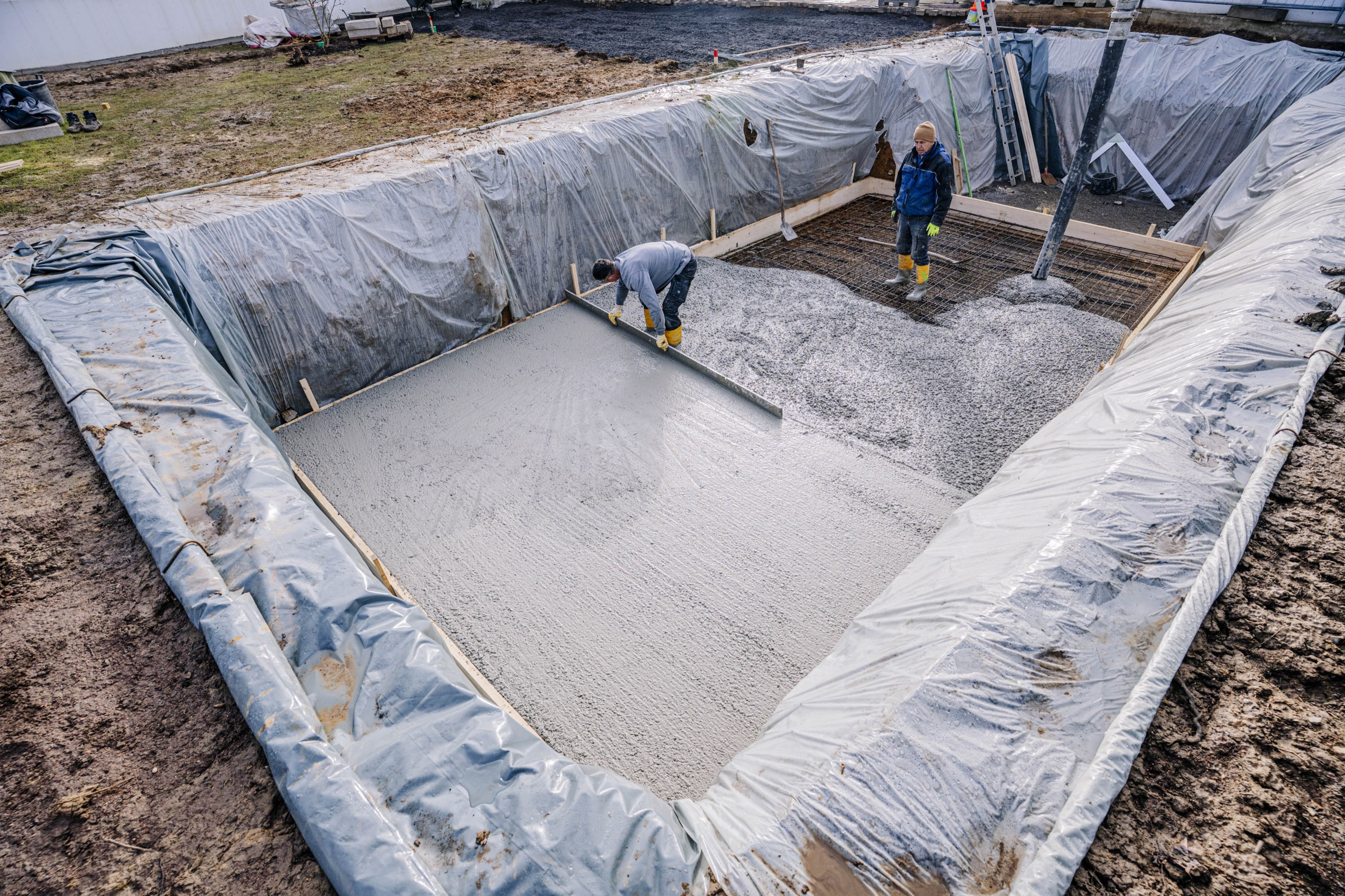 Bauphase — Bodenplatte